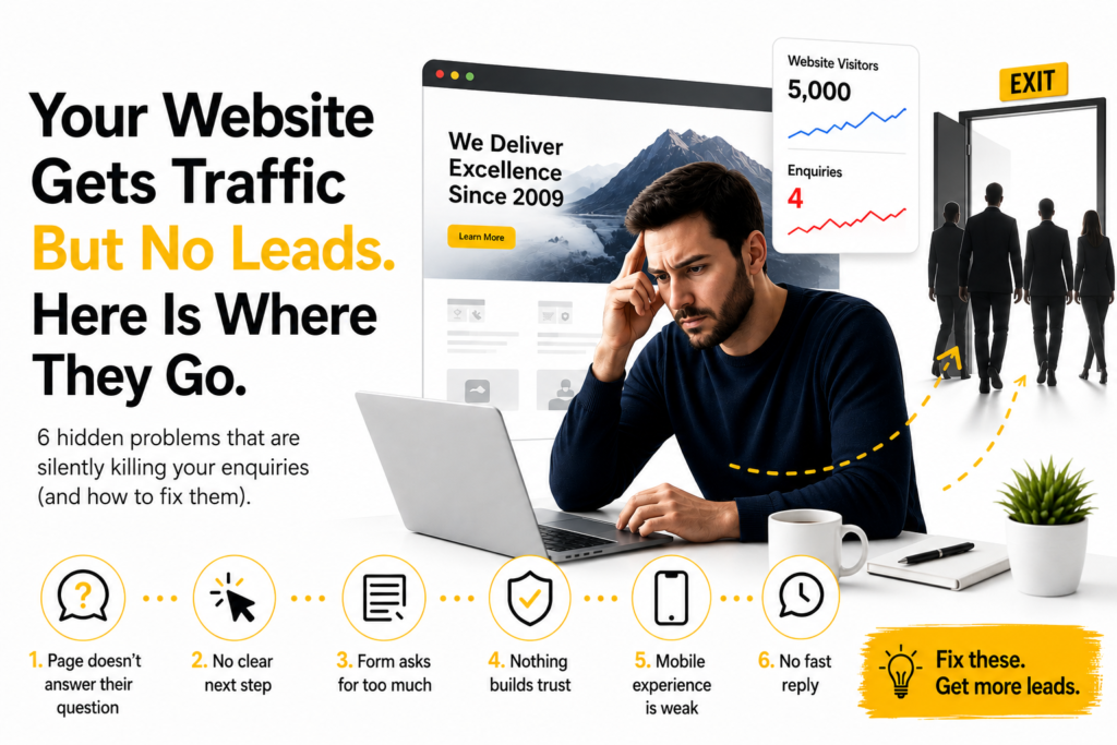 website traffic but no leads